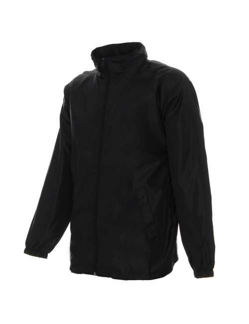 Promostars Men`s JACKET WINDBREAKER BLACK Embroidery Screen Print Logo