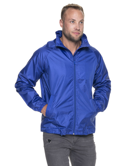 Promostars Herren WINDBREAKER JACKET COVERNON BROWN Stickereidruck Siebdruck Logo