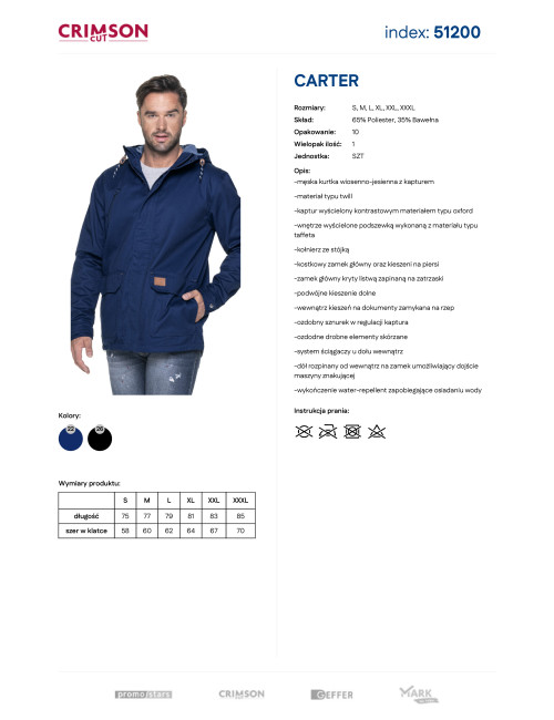 Promostars Carter Men's Jacket Navy Blue