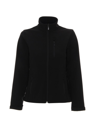 Promostars Women`s JACKET BREEZE BLACK DTG print silkscreen logo embroidery