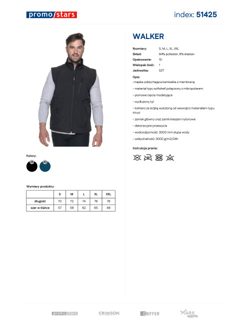 Promostars Walker Men's Vest Black