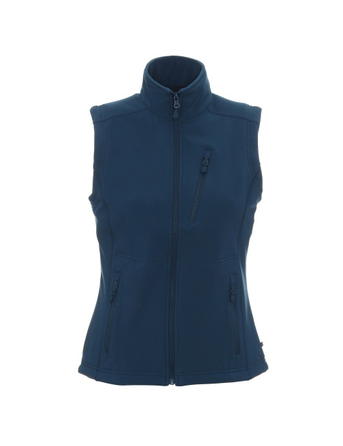 Promostars Women`s LADIES` WALKER VEST DARK BLUE logo embroidery