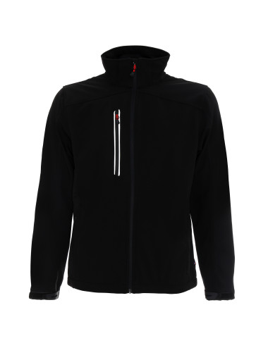 Promostars Herren MISSION JACKET SCHWARZ Stickerei DTF-Druck, Siebdruck-Logo