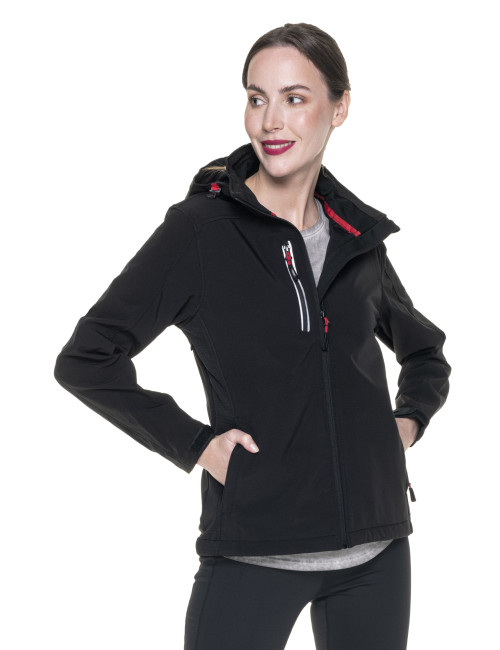 CRIMSON CUT Damen AMBITION JACKET SCHWARZ DTG-Druck, Stickerei, Siebdruck