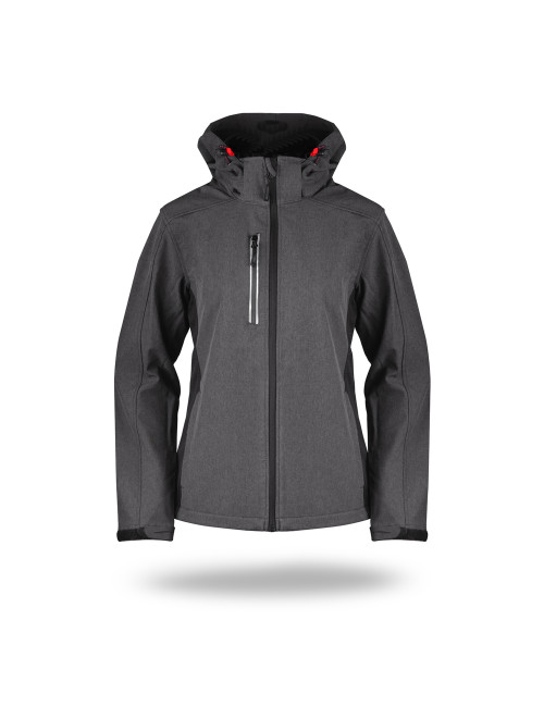 CRIMSON CUT JACKET Women AMBITION DARK GRAY MELANGE/BLACK Embroidery