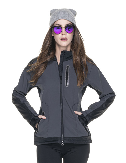 Damenjacke Promostars Ladies' Storm dunkelgrau/schwarz