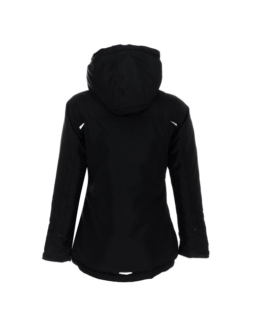 Promostars Damen WOOD JACKET SCHWARZ Stickerei DTG-Druck, Siebdruck-Logo
