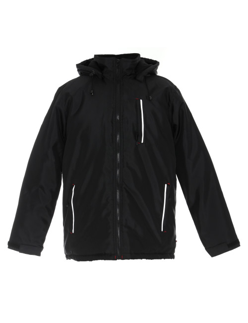 Promostars Men`s JACKET NEW FOREST BLACK Embroidery Screen Print Logo