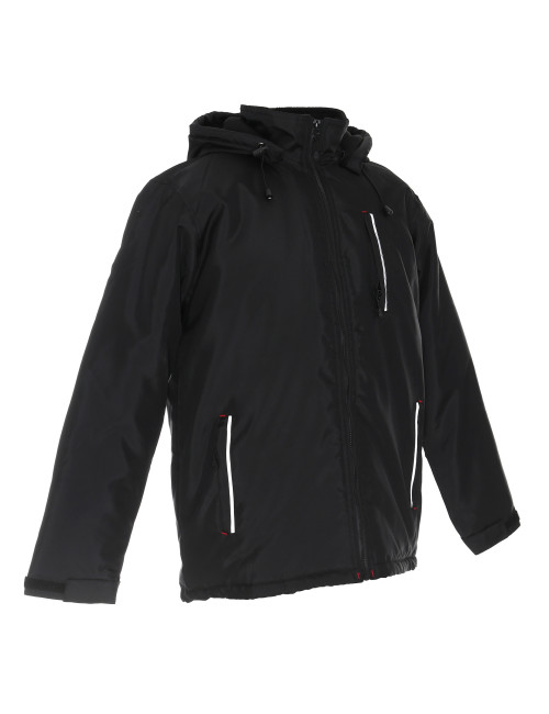 Promostars Herrenjacke NEW FOREST BLACK, gesticktes Siebdrucklogo