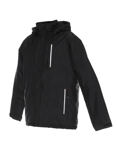 Promostars Men`s JACKET NEW FOREST BLACK Embroidery Screen Print Logo