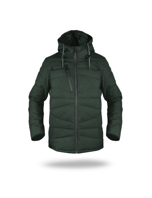 Promostars Stitch Men's Down Jacket Dark Green Melange
