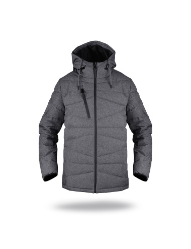 CRIMSON CUT JACKET Men`s STITCH DEEP GRAY MELANGE DTF print embroidery