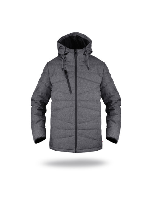 CRIMSON CUT JACKET Men`s STITCH DEEP GRAY MELANGE DTF print embroidery