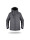 Herrenstrickjacke in tiefgrauem Melange-Crimson-Schnitt