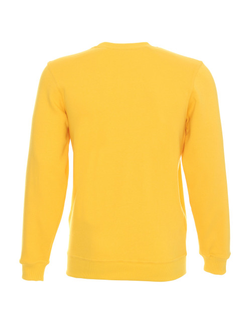 Promostars Herren-SWEATSHIRT WEEKEND YELLOW mit DTG-Stickerei und Siebdruck-Logo