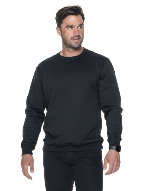 Promostars Men`s SWEATSHIRT WEEKEND BLACK embroidery screen printing logo print