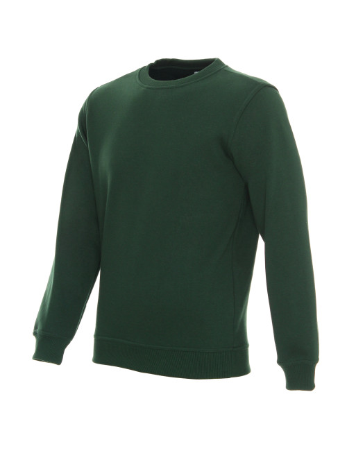 Promostars Men`s SWEATSHIRT WEEKEND BOTTLE GREEN embroidery silkscreen logo