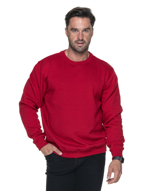 Promostars Men`s SWEATSHIRT WEEKEND RED embroidery screen printing logo print