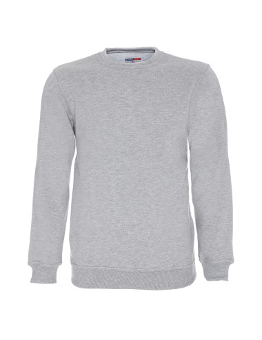 Promostars WEEKEND SWEATSHIRT für Herren, HELLGRAU MELANGE, Stickerei, Logodruck