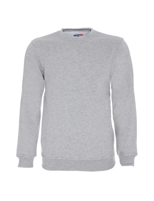 Promostars WEEKEND SWEATSHIRT für Herren, HELLGRAU MELANGE, Stickerei, Logodruck