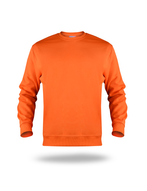 Promostars Men`s SWEATSHIRT WEEKEND ORANGE embroidery silkscreen logo print