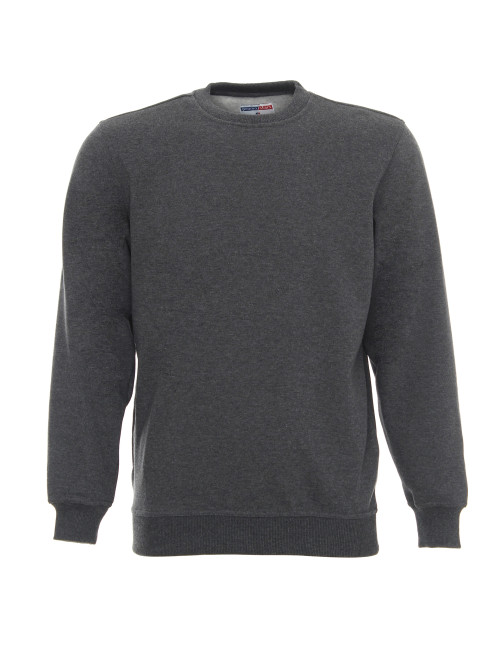 Promostars Men`s SWEATSHIRT WEEKEND DARK GRAY MELANGE embroidered logo print