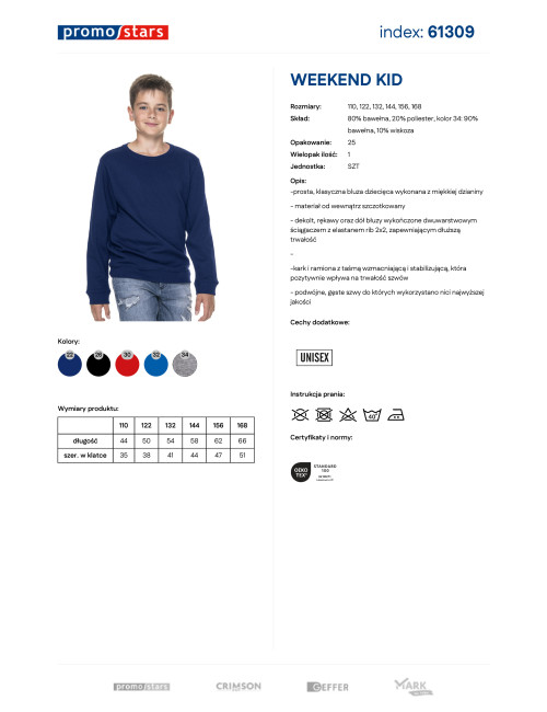 Promostars Weekend Kid Women's Sweatshirt Navy Blue