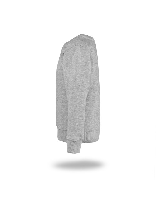 Promostars Women`s SWEATSHIRT WEEKEND KID LIGHT GRAY MELANGE embroidery print
