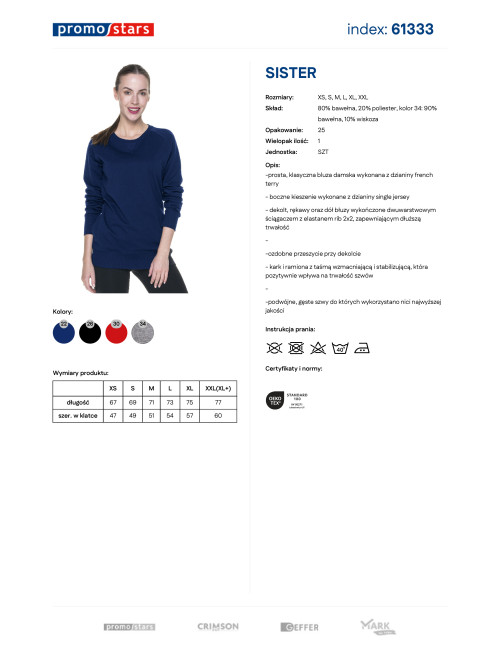 Promostars Sister Women's Sweatshirt Navy Blue