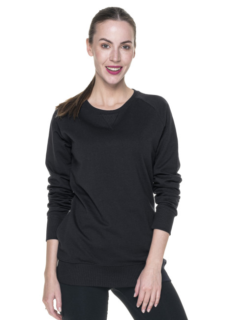 Promostars Women`s SWEATSHIRT SISTER BLACK embroidery screen print logo
