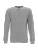 GEFFER HERREN-SWEATSHIRT 600 HELLGRAU MELANGE, Siebdruck, Logo-Stickerei