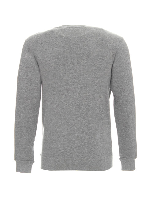 GEFFER HERREN-SWEATSHIRT 600 HELLGRAU MELANGE, Siebdruck, Logo-Stickerei