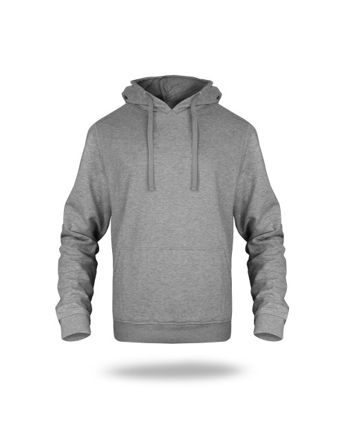 GEFFER Men`s Sweatshirt 620 LIGHT GRAY MELANGE Embroidery Screen Print Logo Print