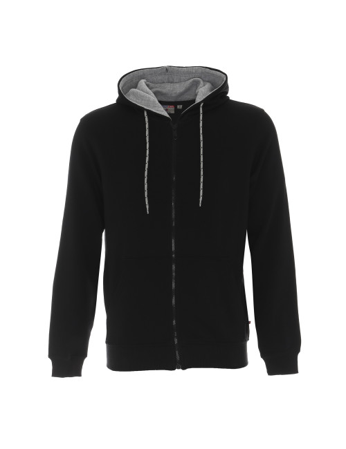 Promostars Men`s SWEATSHIRT WAFFLE BLACK embroidery print DTF logo for companies