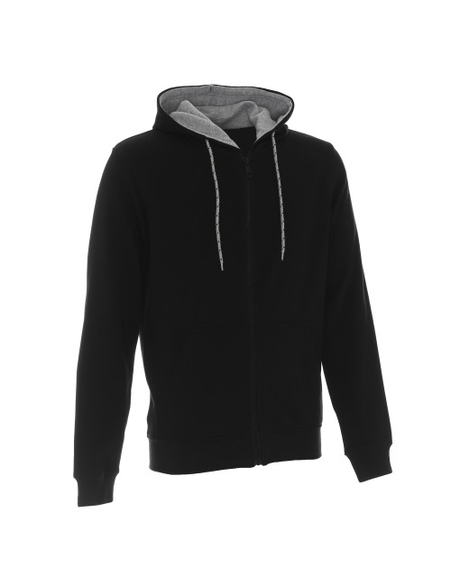 Promostars Men`s SWEATSHIRT WAFFLE BLACK embroidery print DTF logo for companies