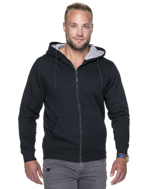 Promostars Men`s SWEATSHIRT WAFFLE BLACK embroidery print DTF logo for companies