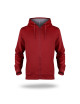 Promostars Men`s SWEATSHIRT WAFFLE DARK RED Embroidery silkscreen logo