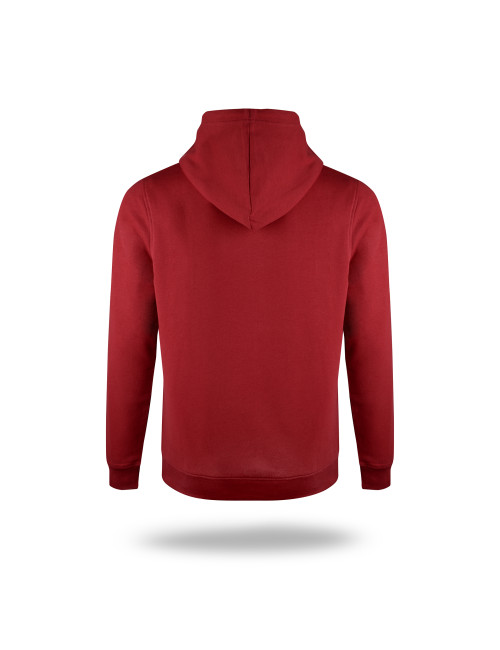 Promostars WAFFLE SWEATSHIRT für Herren, DUNKELROT, Stickerei, Siebdruck-Logo