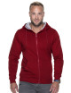 Promostars Men`s SWEATSHIRT WAFFLE DARK RED Embroidery silkscreen logo