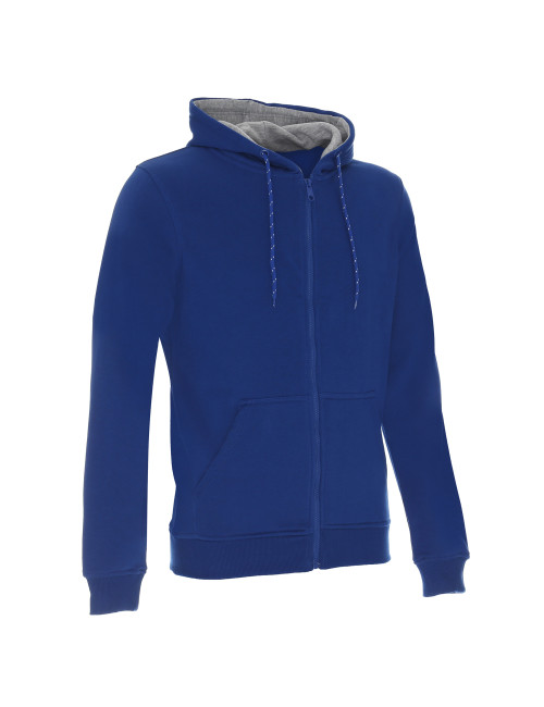 Promostars Men`s SWEATSHIRT WAFFLE CORNFLOWER embroidery DTG print silkscreen logo