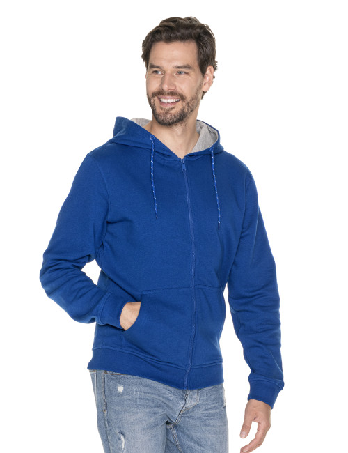 Promostars Men`s SWEATSHIRT WAFFLE CORNFLOWER embroidery DTG print silkscreen logo