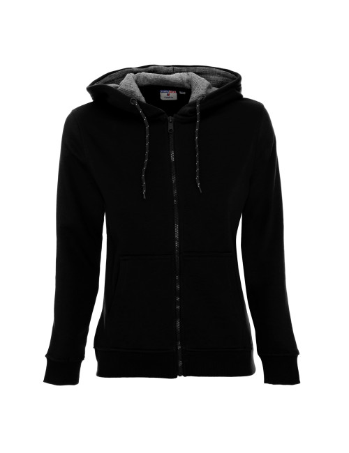 Promostars Damen-SWEATSHIRT COOKIE BLACK mit Siebdruck-Logo-Aufdruck