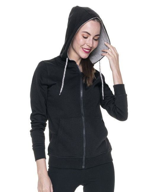 Promostars Women`s SWEATSHIRT COOKIE BLACK print embroidery silkscreen logo