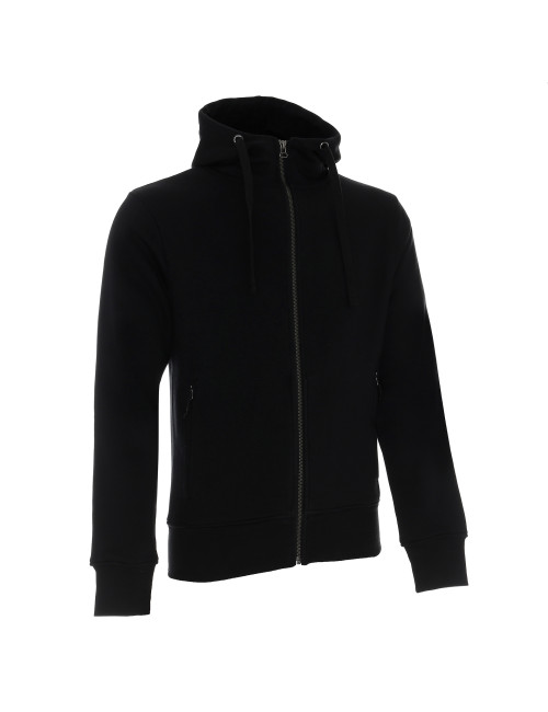CRIMSON CUT Herren-SWEATSHIRT BISON BLACK, gesticktes Logo, Siebdruck