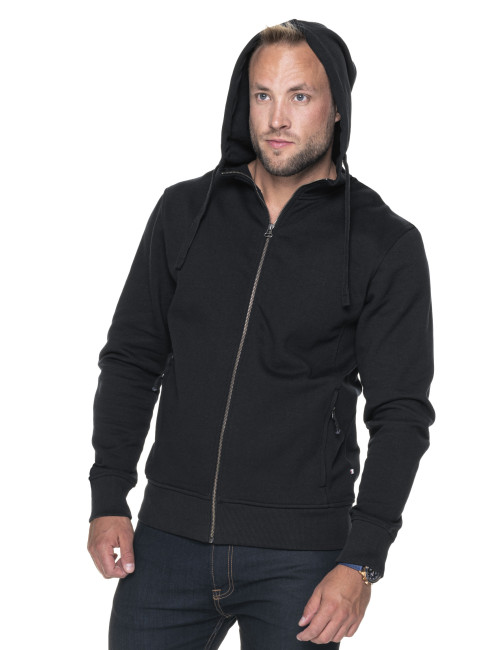 CRIMSON CUT Herren-SWEATSHIRT BISON BLACK, gesticktes Logo, Siebdruck