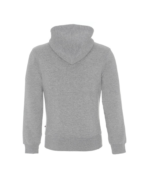 CRIMSON CUT HERREN-SWEATSHIRT BISON HELLGRAU MELANGE, gesticktes Siebdruck-Logo