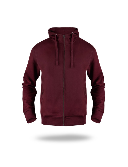CRIMSON CUT BLUZA Męska BISON CZERWONE WINO haft nadruk sitodruk logo