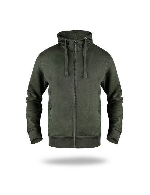 CRIMSON CUT HERREN-SWEATSHIRT BISON FOREST GREEN, Stickerei, Siebdruck, Logo-Druck