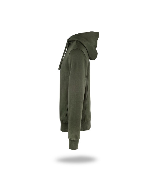 CRIMSON CUT HERREN-SWEATSHIRT BISON FOREST GREEN, Stickerei, Siebdruck, Logo-Druck