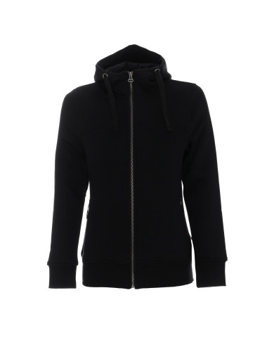 CRIMSON CUT Damen SWEATSHIRT LADIES` BISON BLACK Stickerei-Siebdruck